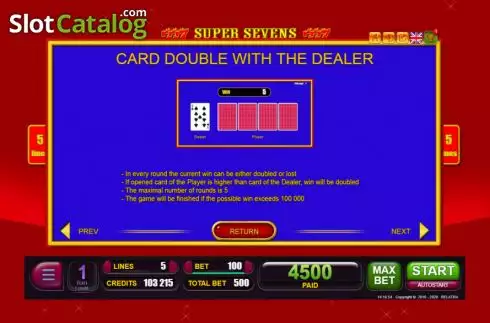 Скрин6. Super Sevens (Belatra Games) слот