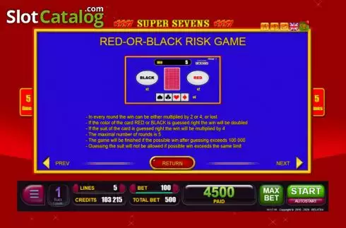 Скрин7. Super Sevens (Belatra Games) слот