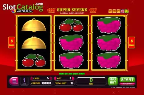 Скрин2. Super Sevens (Belatra Games) слот