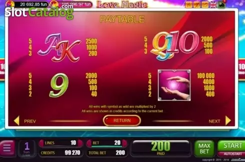 Скрин5. Love Magic слот