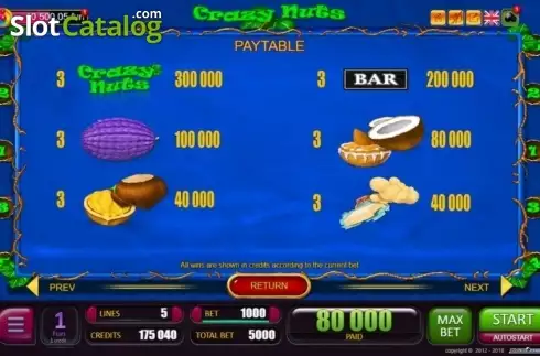 Скрин5. Crazy Nuts слот