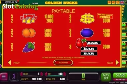 Скрин9. Golden Bucks слот