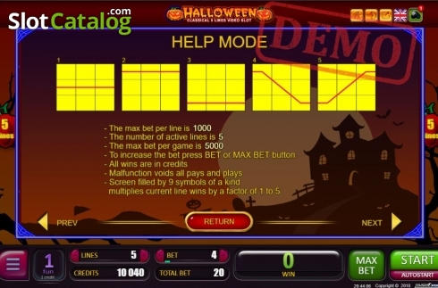 Скрин5. Halloween (Belatra Games) слот