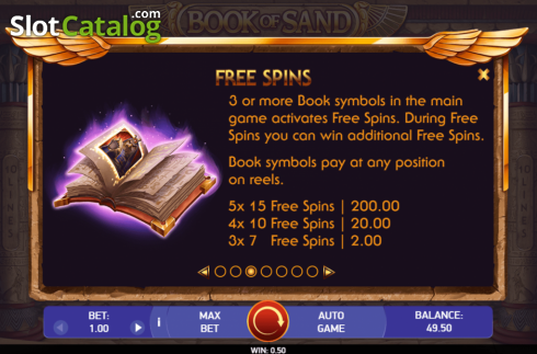Скрин7. Book of Sand слот
