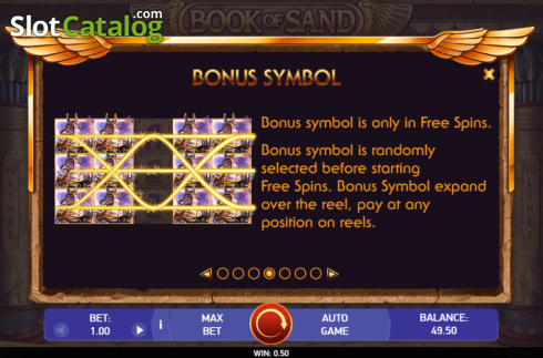 Скрин8. Book of Sand слот