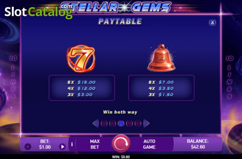 Скрин7. Stellar Gems слот
