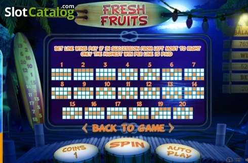 Скрин5. Fresh Fruits (BetConstruct) слот