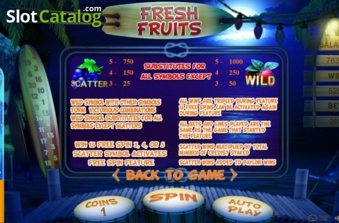 Скрин7. Fresh Fruits (BetConstruct) слот