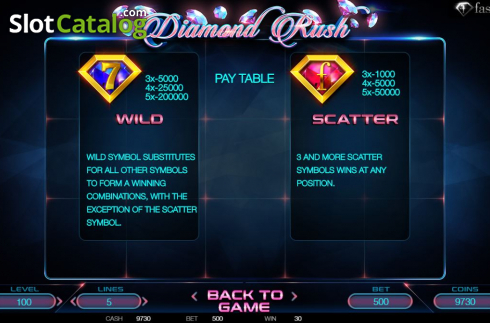 Скрин5. Diamond Rush (BetConstruct) слот
