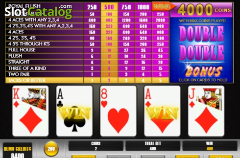Скрин3. Double Double Bonus Poker (BetConstruct) слот