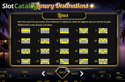 Скрин8. Luxury Destinations слот