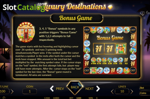 Скрин9. Luxury Destinations слот