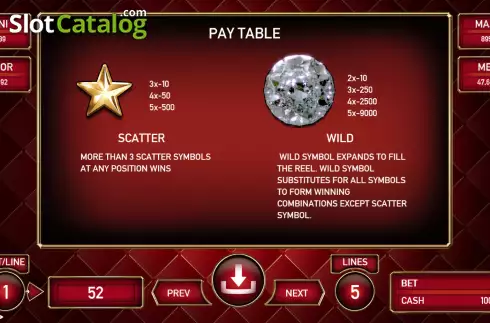 Скрин5. Shining Diamonds 5 Lines слот
