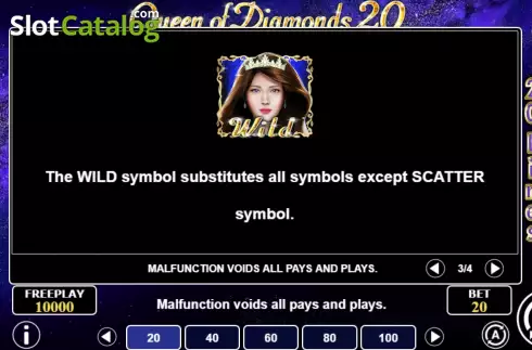 Скрин8. Queen of Diamonds 20 слот