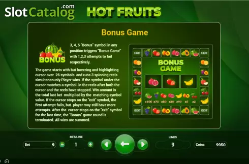 Скрин7. Hot Fruits (BetConstruct) слот