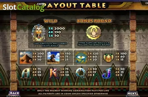 Скрин5. Pharaohs Lost Treasure слот