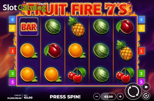 Скрин2. Fruit Fire 7's слот