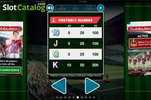 Скрин3. Subbuteo слот