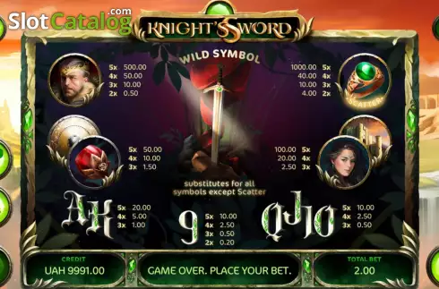 Скрин6. Knight's Sword слот