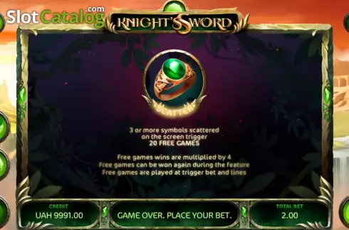 Скрин7. Knight's Sword слот