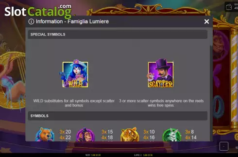 Скрин5. Famiglia Lumiere слот