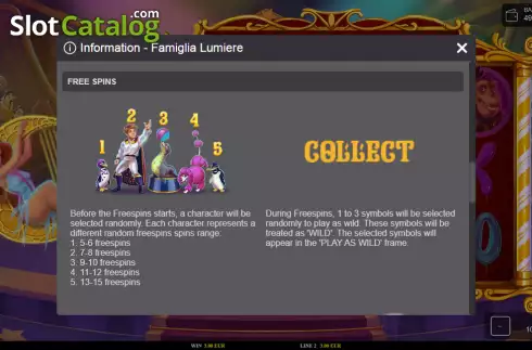 Скрин8. Famiglia Lumiere слот