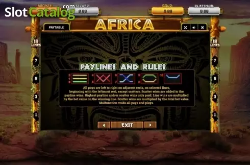 Скрин5. Africa (Betsense) слот