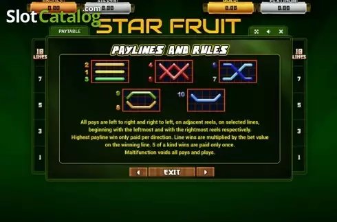 Скрин5. Star Fruit (Betsense) слот