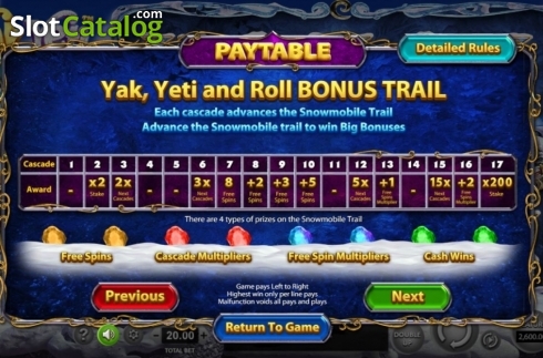 Скрин5. Yak Yeti and Roll слот