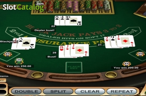 Скрин4. American Blackjack (Betsoft) слот