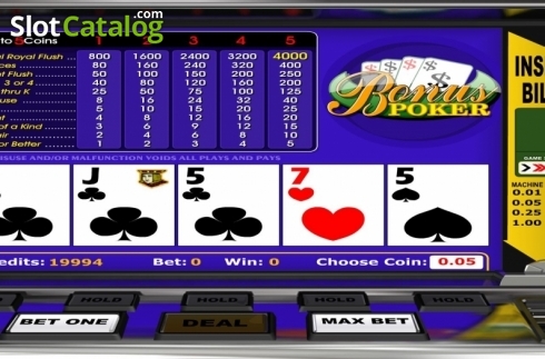 Скрин4. Bonus Poker (Betsoft) слот
