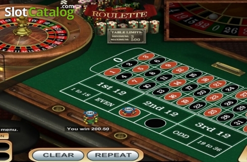 Скрин3. European Roulette (Betsoft) слот