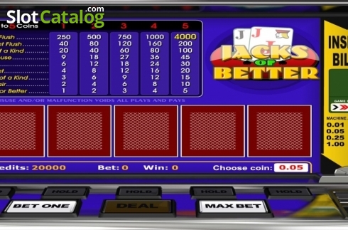 Скрин2. Jacks or Better (Betsoft) слот