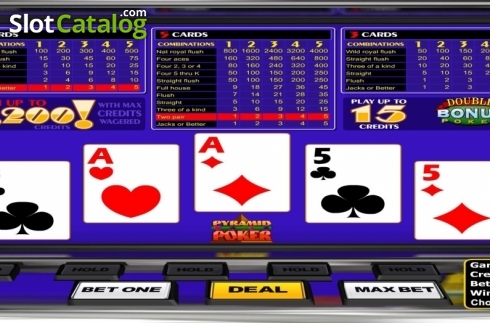 Скрин5. Pyramid Double Bonus Poker (Betsoft) слот