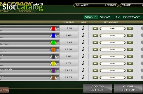 Скрин2. Virtual Racebook 3D слот