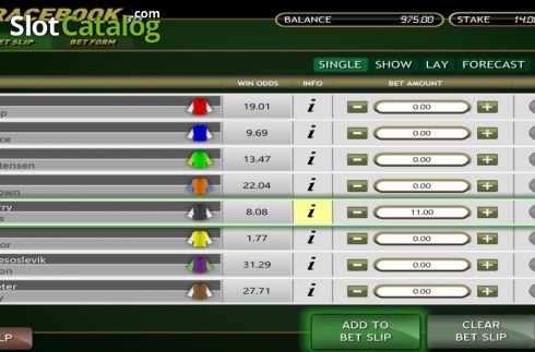 Скрин3. Virtual Racebook 3D слот