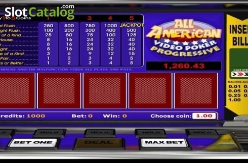 Скрин2. All American Poker (Betsoft) слот