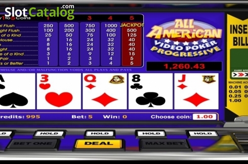 Скрин3. All American Poker (Betsoft) слот