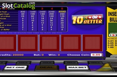 Скрин2. 10's or Better (Betsoft) слот