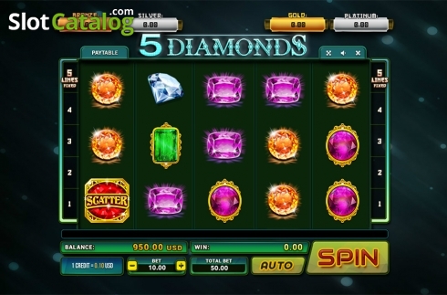 Скрин2. 5 Diamonds	 слот