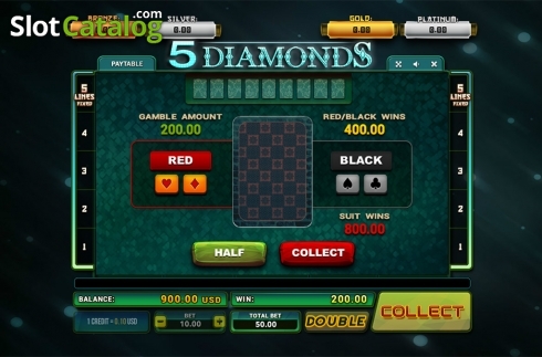 Скрин4. 5 Diamonds	 слот