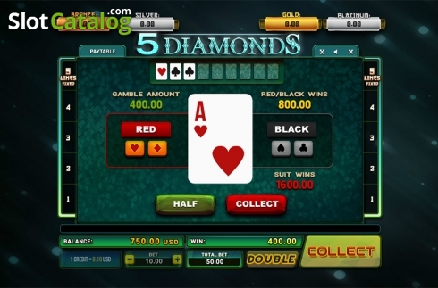 Скрин5. 5 Diamonds	 слот