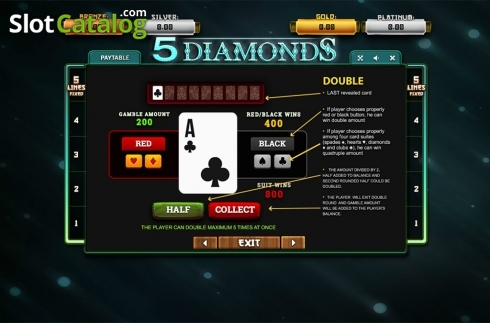 Скрин8. 5 Diamonds	 слот