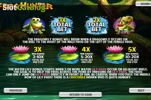 Скрин6. Frog Hunter слот