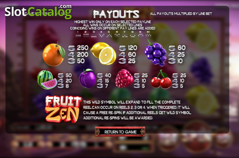 Скрин7. Fruit Zen слот