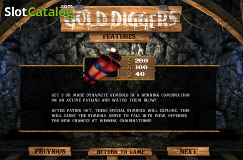 Скрин6. Gold Diggers слот