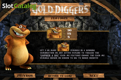 Скрин7. Gold Diggers слот