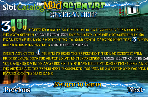 Скрин8. Mad Scientist (Betsoft) слот