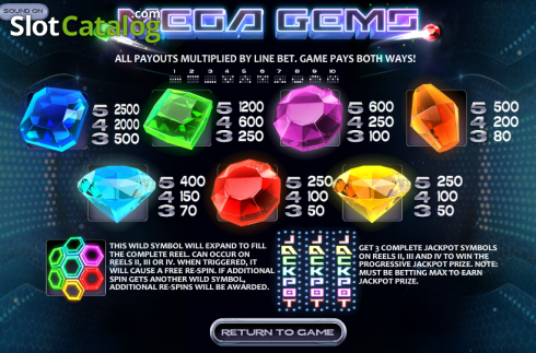 Скрин6. Mega Gems слот