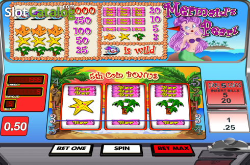 Скрин2. Mermaid's Pearl (Betsoft) слот
